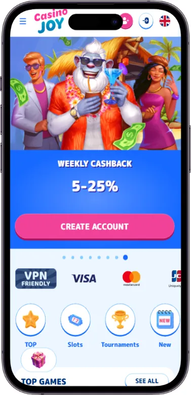 Casino Joy homepage