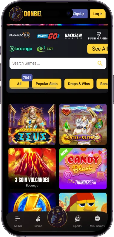 Donbet games page