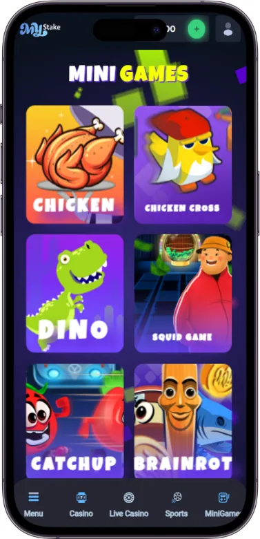 MyStake Casino minigames