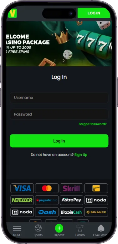 Velobet login