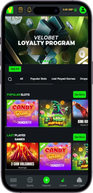 Velobet slots