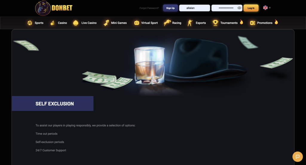 Responsible Gambling Donbet