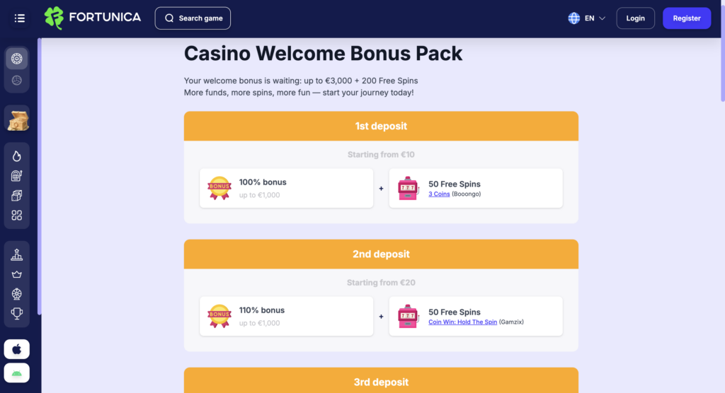 fortunica Welcome Offer