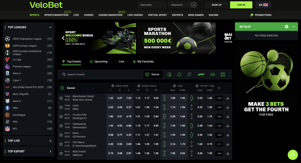 Velobet Sports Betting