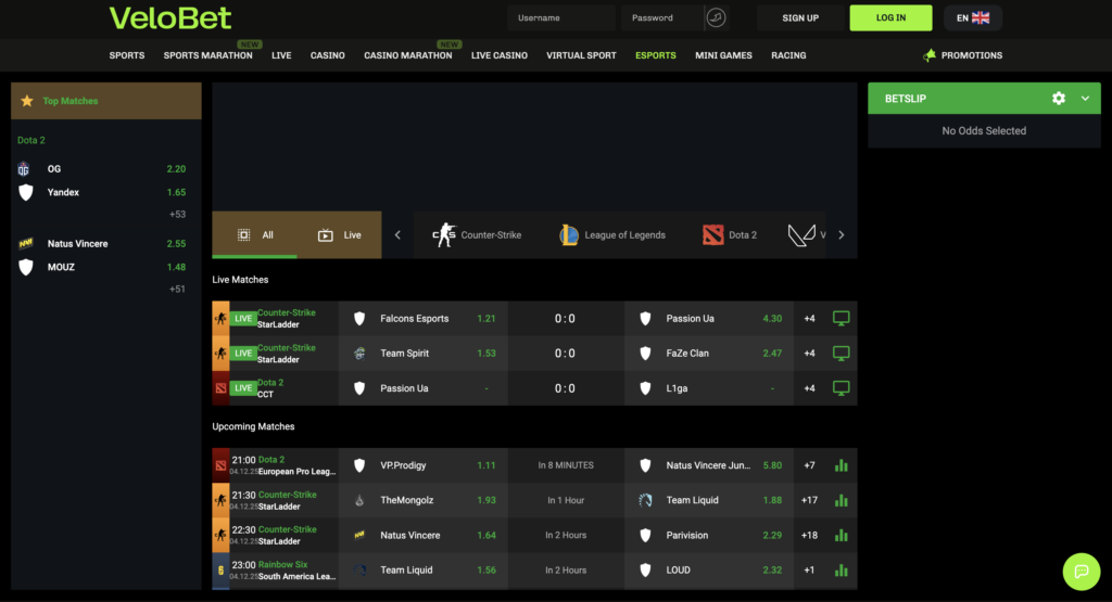 velobet Esports Betting