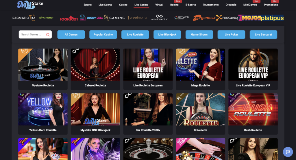 Live Casino mystake