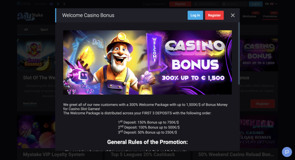 Welcome Offer mystake