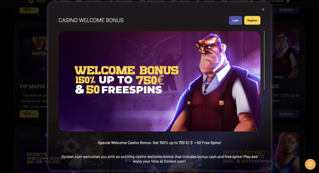 Donbet Welcome Bonus